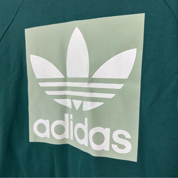Adidas Originals Crewneck Sweatshirt Trefoil Size L - Green - Picture 5 of 7